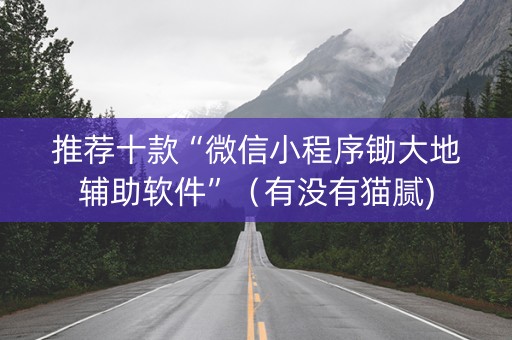 推荐十款“微信小程序锄大地辅助软件”（有没有猫腻)