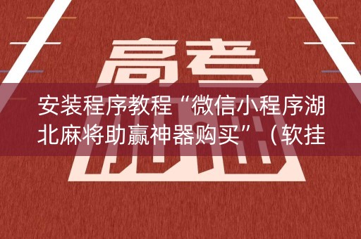 安装程序教程“微信小程序湖北麻将助赢神器购买”（软挂神器)