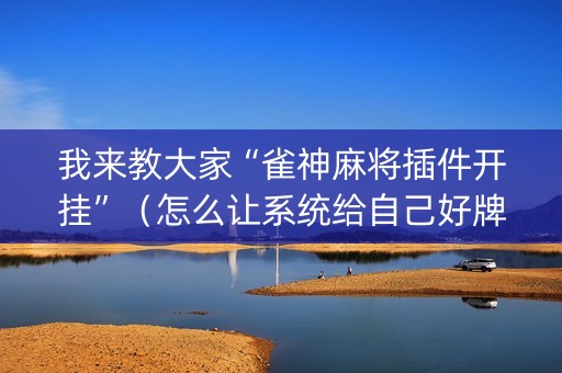我来教大家“雀神麻将插件开挂”（怎么让系统给自己好牌)