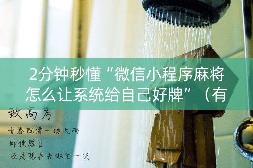 2分钟秒懂“微信小程序麻将怎么让系统给自己好牌”（有没有猫腻)