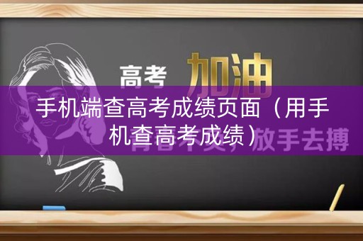 手机端查高考成绩页面（用手机查高考成绩）
