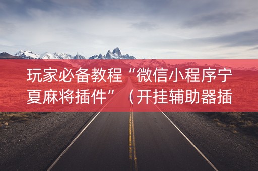 玩家必备教程“微信小程序宁夏麻将插件”（开挂辅助器插件)