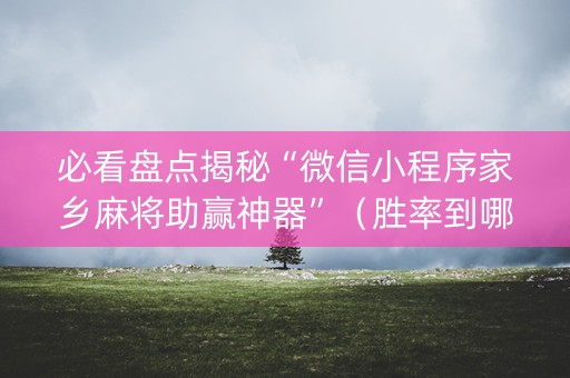 必看盘点揭秘“微信小程序家乡麻将助赢神器”（胜率到哪调)