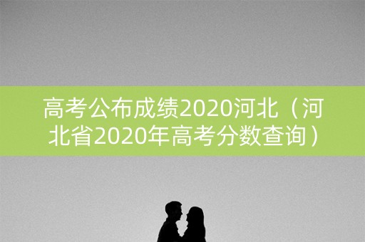 高考公布成绩2020河北（河北省2020年高考分数查询）