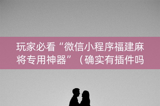 玩家必看“微信小程序福建麻将专用神器”（确实有插件吗)