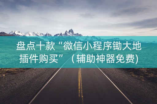 盘点十款“微信小程序锄大地插件购买”（辅助神器免费)