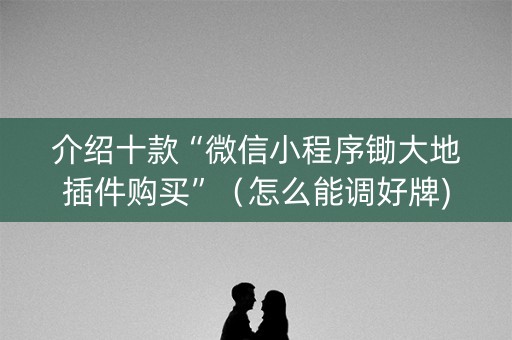 介绍十款“微信小程序锄大地插件购买”（怎么能调好牌)