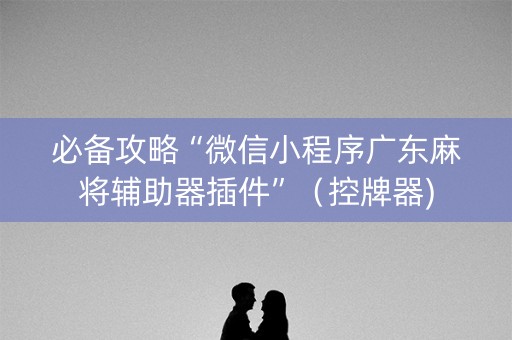 必备攻略“微信小程序广东麻将辅助器插件”（控牌器)