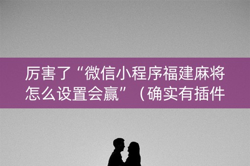 厉害了“微信小程序福建麻将怎么设置会赢”（确实有插件吗)