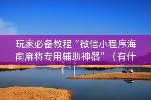 玩家必备教程“微信小程序海南麻将专用辅助神器”（有什么规律)