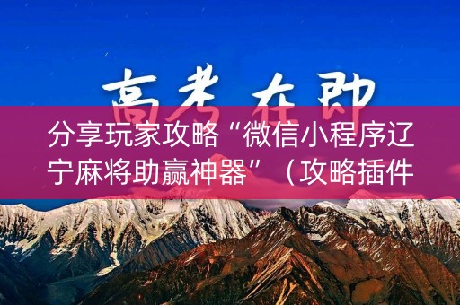 分享玩家攻略“微信小程序辽宁麻将助赢神器”（攻略插件)