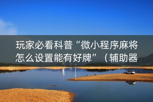 玩家必看科普“微小程序麻将怎么设置能有好牌”（辅助器插件)