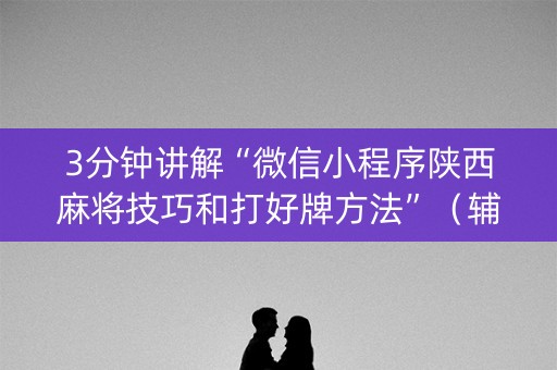 3分钟讲解“微信小程序陕西麻将技巧和打好牌方法”（辅助神器免费)