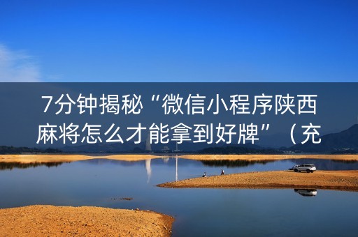 7分钟揭秘“微信小程序陕西麻将怎么才能拿到好牌”（充会员胜率高)