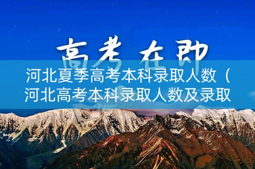 河北夏季高考本科录取人数（河北高考本科录取人数及录取率）