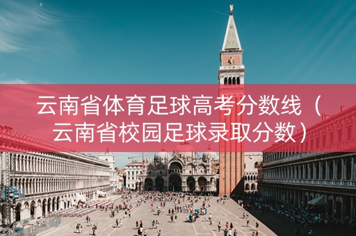 云南省体育足球高考分数线（云南省校园足球录取分数）