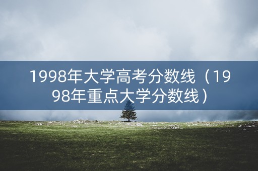 1998年大学高考分数线（1998年重点大学分数线）