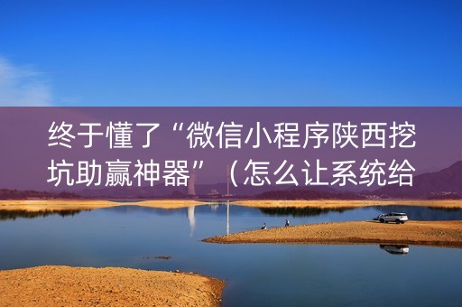 终于懂了“微信小程序陕西挖坑助赢神器”（怎么让系统给你发好牌)
