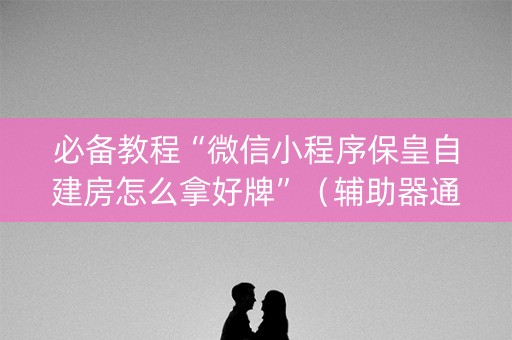 必备教程“微信小程序保皇自建房怎么拿好牌”（辅助器通用版)