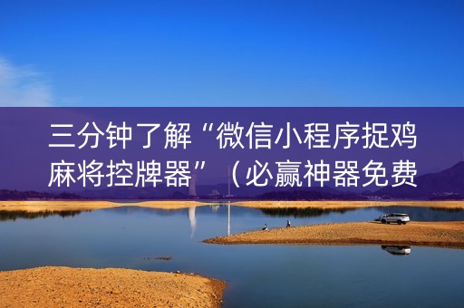三分钟了解“微信小程序捉鸡麻将控牌器”（必赢神器免费安装)