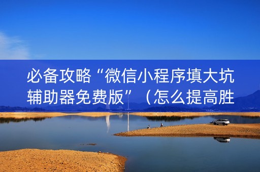 必备攻略“微信小程序填大坑辅助器免费版”（怎么提高胜率)