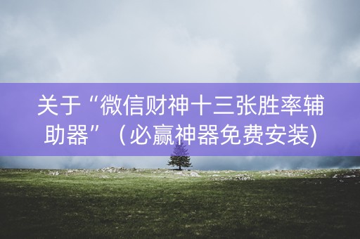 关于“微信财神十三张胜率辅助器”（必赢神器免费安装)