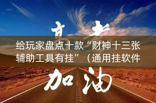 给玩家盘点十款“财神十三张辅助工具有挂”（通用挂软件多少钱)