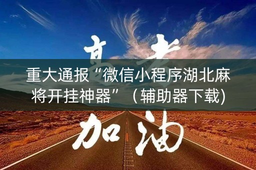 重大通报“微信小程序湖北麻将开挂神器”（辅助器下载)