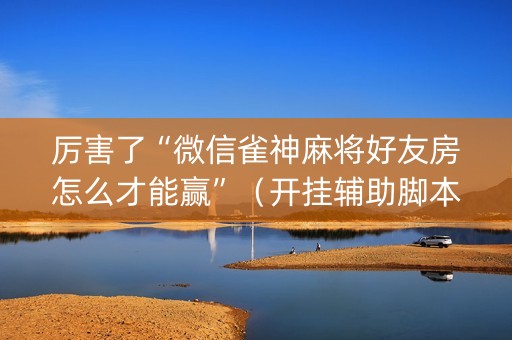 厉害了“微信雀神麻将好友房怎么才能赢”（开挂辅助脚本)
