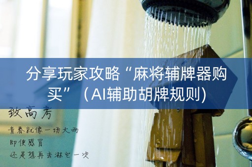 分享玩家攻略“麻将辅牌器购买”（AI辅助胡牌规则)