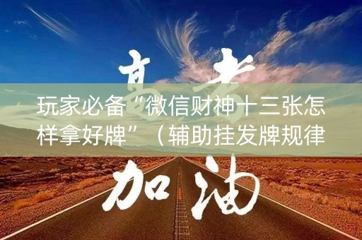 玩家必备“微信财神十三张怎样拿好牌”（辅助挂发牌规律)