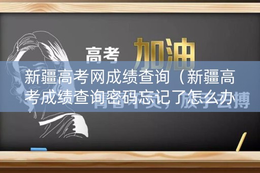 新疆高考网成绩查询（新疆高考成绩查询密码忘记了怎么办）