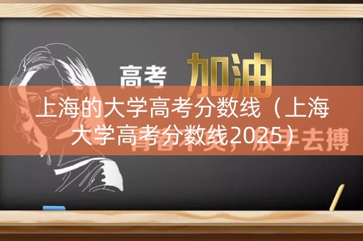 上海的大学高考分数线（上海大学高考分数线2025）