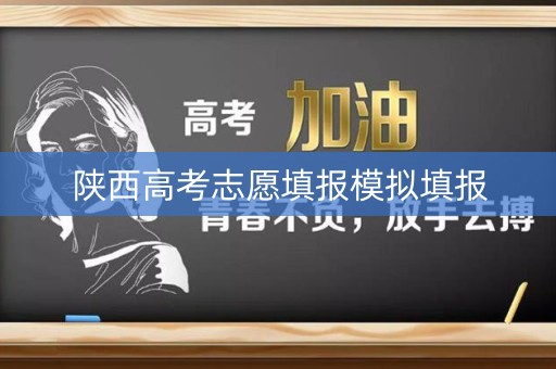 陕西高考志愿填报模拟填报 陕西高考志愿填报模拟填报