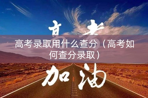 高考录取用什么查分（高考如何查分录取）