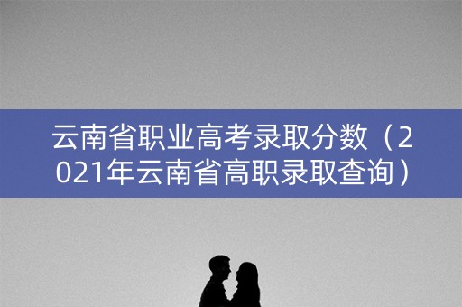 云南省职业高考录取分数（2021年云南省高职录取查询）