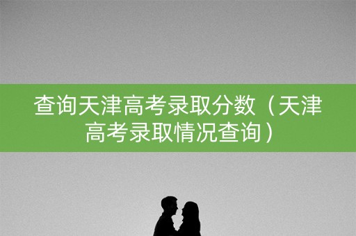 查询天津高考录取分数（天津高考录取情况查询）