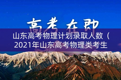山东高考物理计划录取人数（2021年山东高考物理类考生多少人）