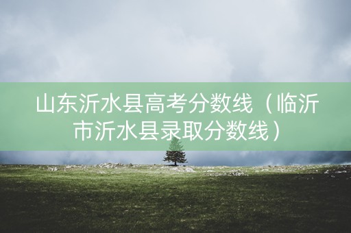 山东沂水县高考分数线（临沂市沂水县录取分数线）