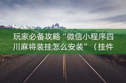 玩家必备攻略“微信小程序四川麻将装挂怎么安装”（挂件神器)