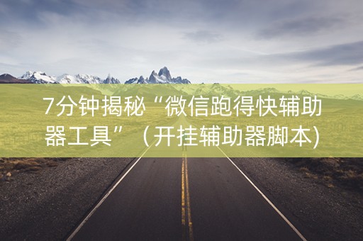 7分钟揭秘“微信跑得快辅助器工具”（开挂辅助器脚本)