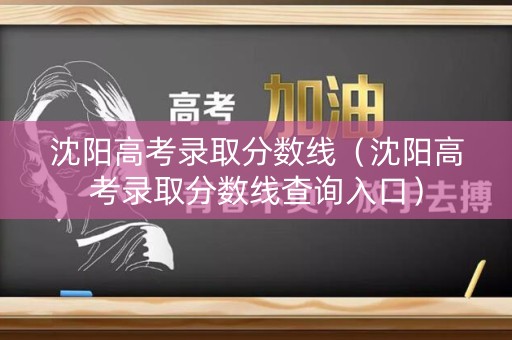 沈阳高考录取分数线（沈阳高考录取分数线查询入口）