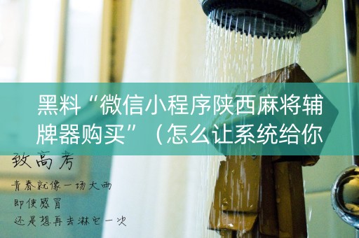 黑料“微信小程序陕西麻将辅牌器购买”（怎么让系统给你发好牌)