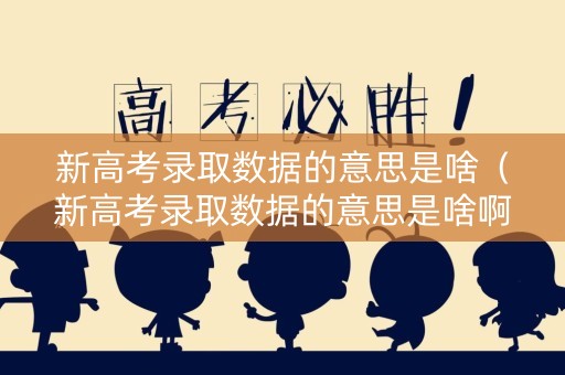 新高考录取数据的意思是啥（新高考录取数据的意思是啥啊）