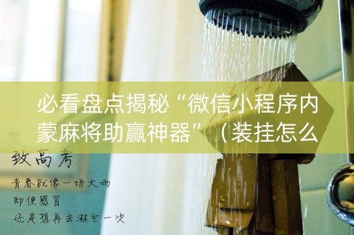 必看盘点揭秘“微信小程序内蒙麻将助赢神器”（装挂怎么安装)