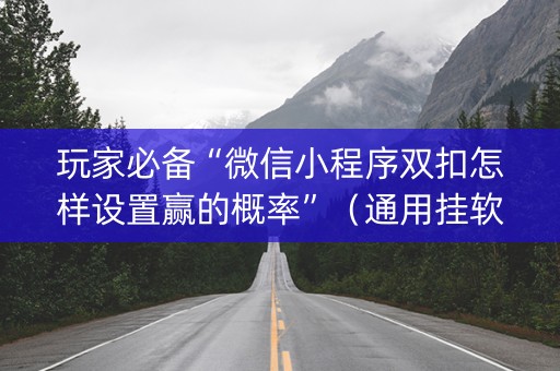 玩家必备“微信小程序双扣怎样设置赢的概率”（通用挂软件多少钱)