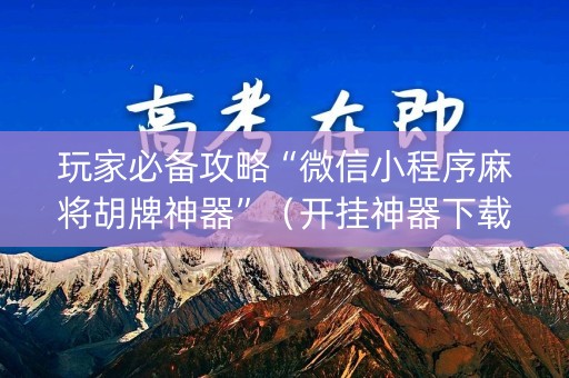 玩家必备攻略“微信小程序麻将胡牌神器”（开挂神器下载)