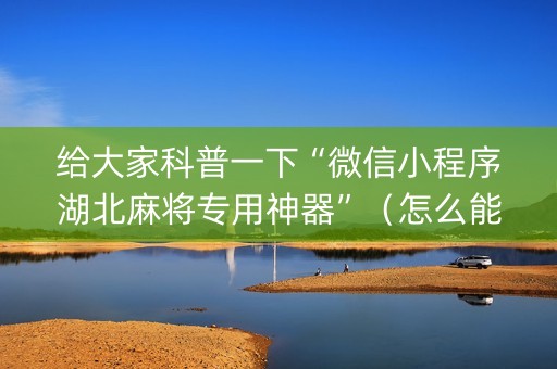 给大家科普一下“微信小程序湖北麻将专用神器”（怎么能让牌好一点)