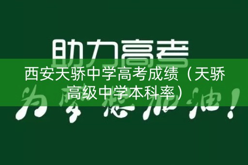 西安天骄中学高考成绩（天骄高级中学本科率）