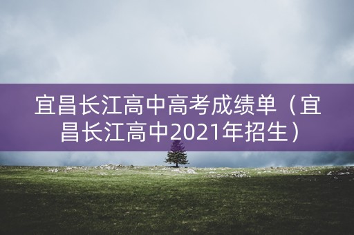 宜昌长江高中高考成绩单（宜昌长江高中2021年招生）